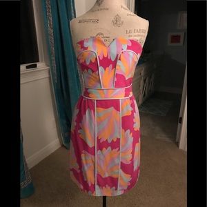 NWOT Annie Griffin Floral Strapless Dress